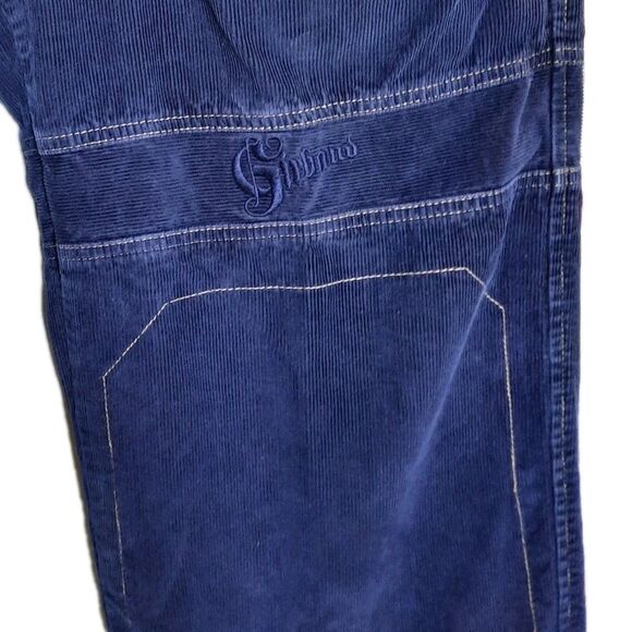 Vintage Marithe Francois Girbaud Baggy Corduroy Blue Big Logo Shuttle Pants 34 - Picture 5 of 11